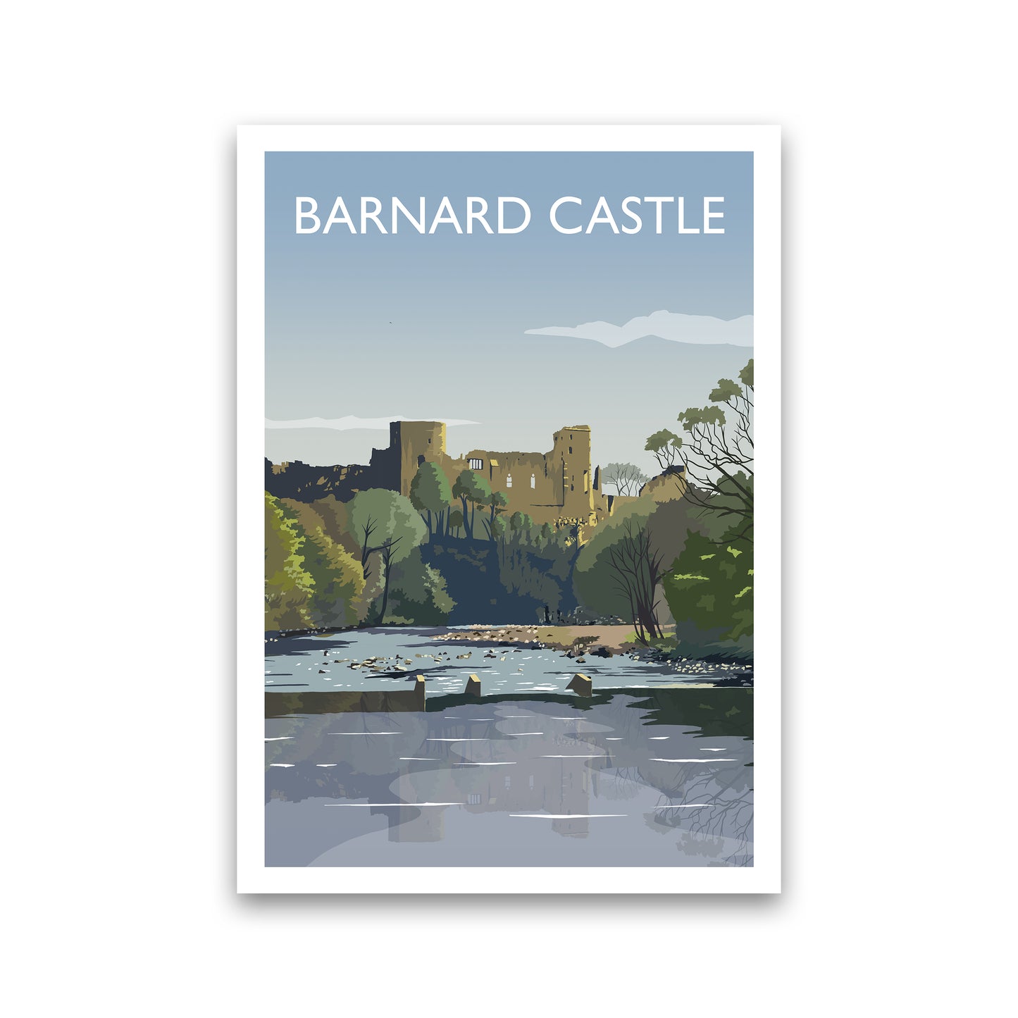 Barnard Castle 2 Portrait Art Print by Richard O'Neill