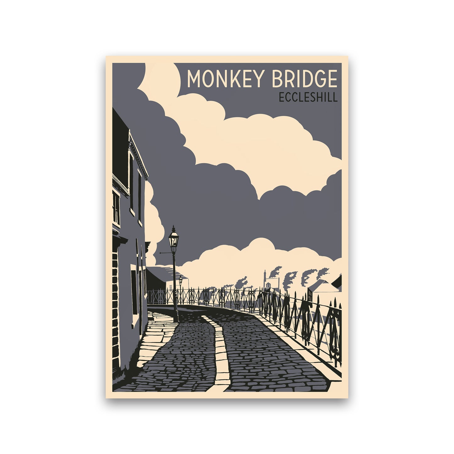 Monkey Bridge, Eccleshill Travel Art Print by Richard O'Neill