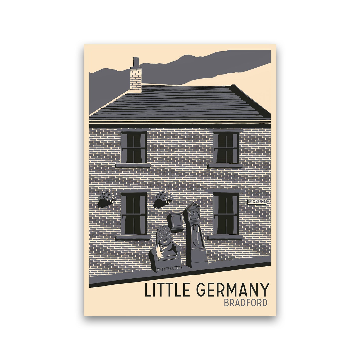 Little Germany, Bradford Travel Art Print by Richard O'Neill