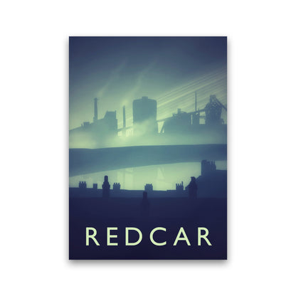 Redcar (night) portrait Travel Art Print by Richard O'Neill