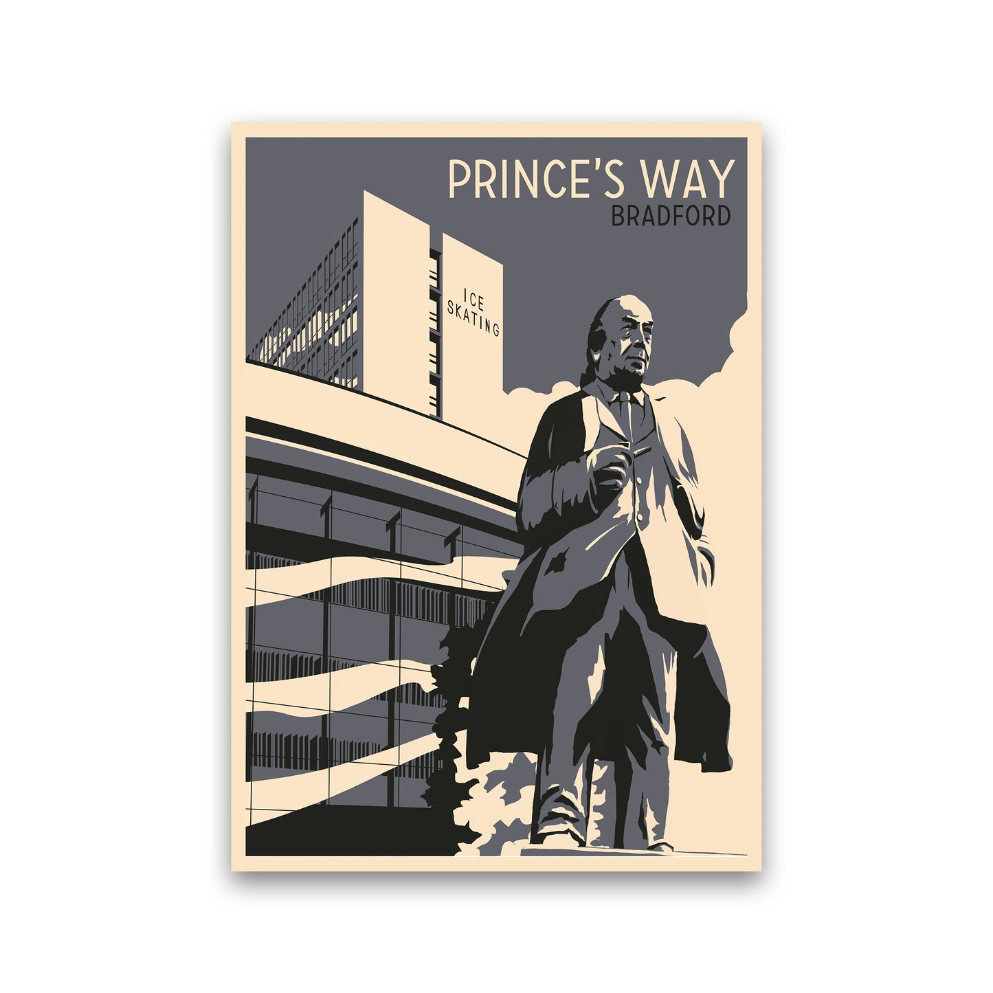 Prince's Way, Bradford Travel Art Print by Richard O'Neill