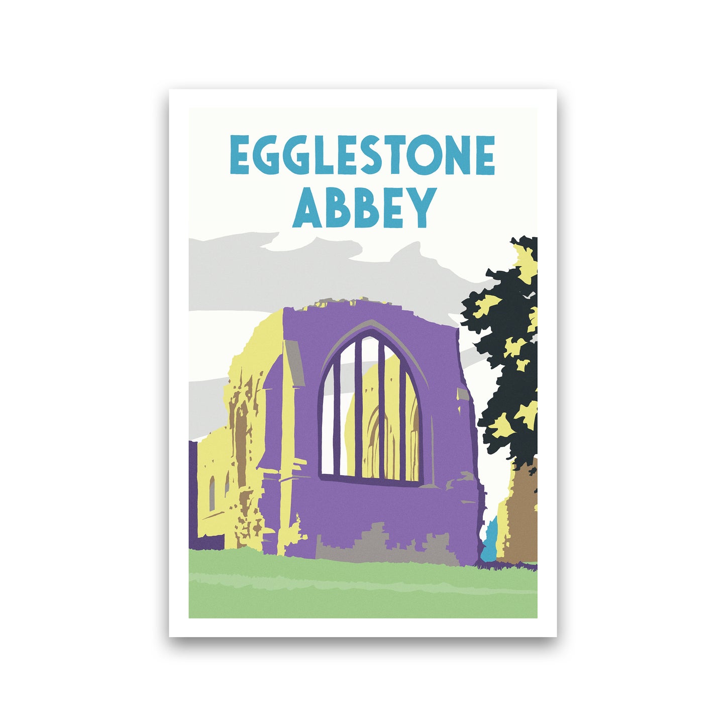 Egglestone Abbey Portrait Travel Art Print by Richard O'Neill