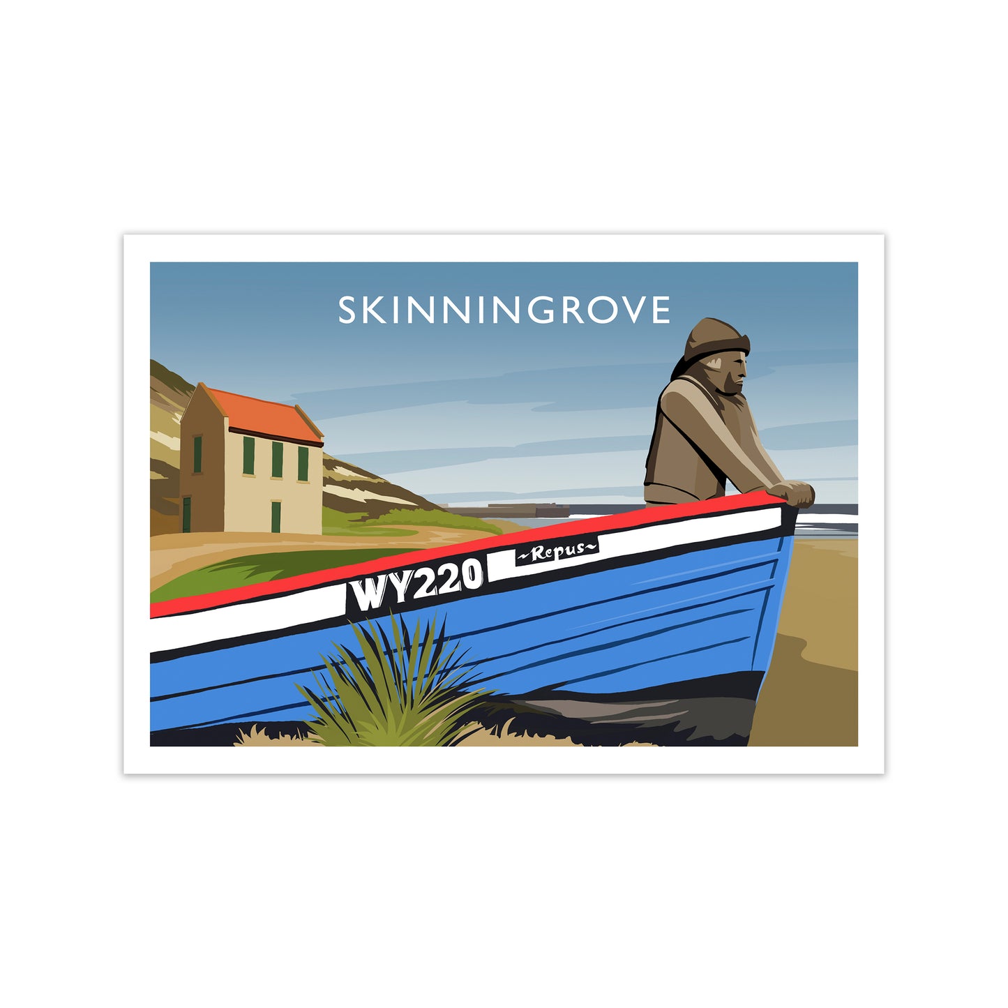 Skinningrove Travel Art Print by Richard O'Neill