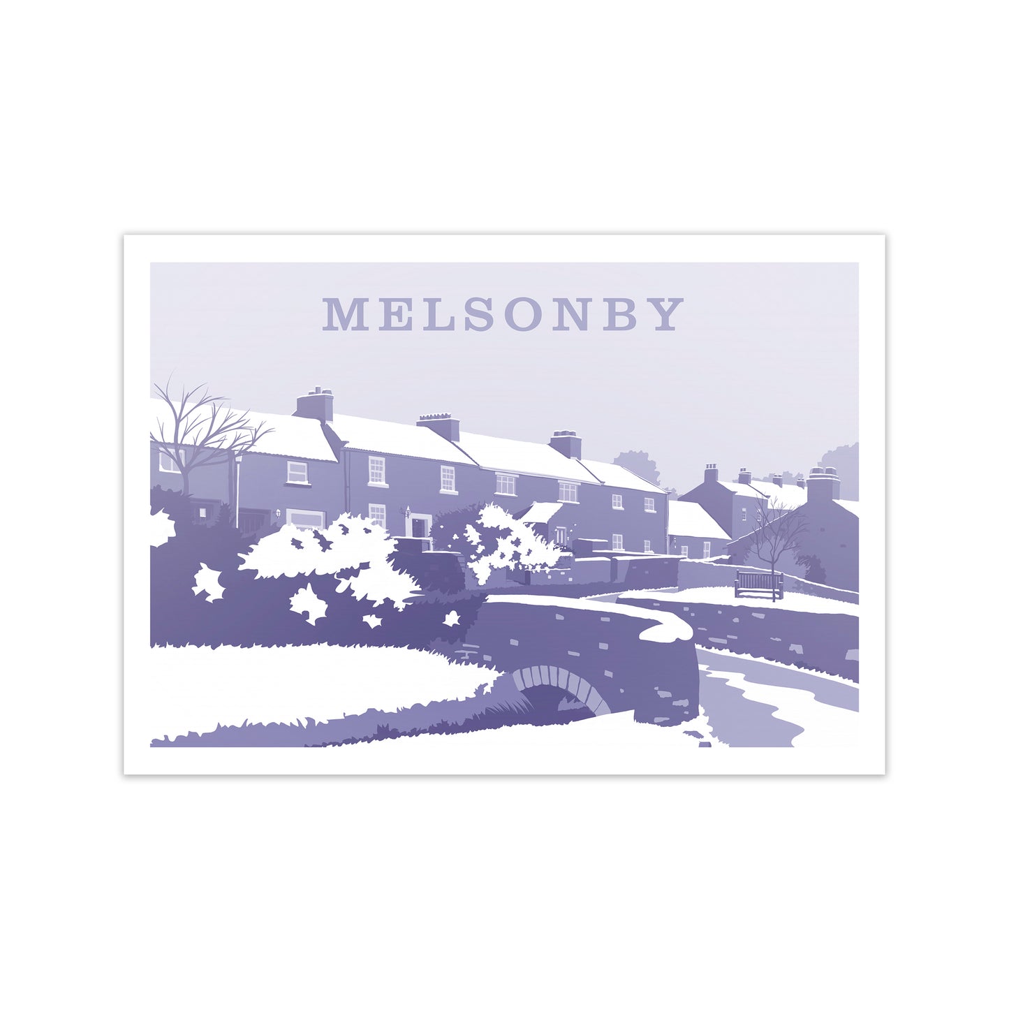 Melsonby (Snow) Travel Art Print by Richard O'Neill