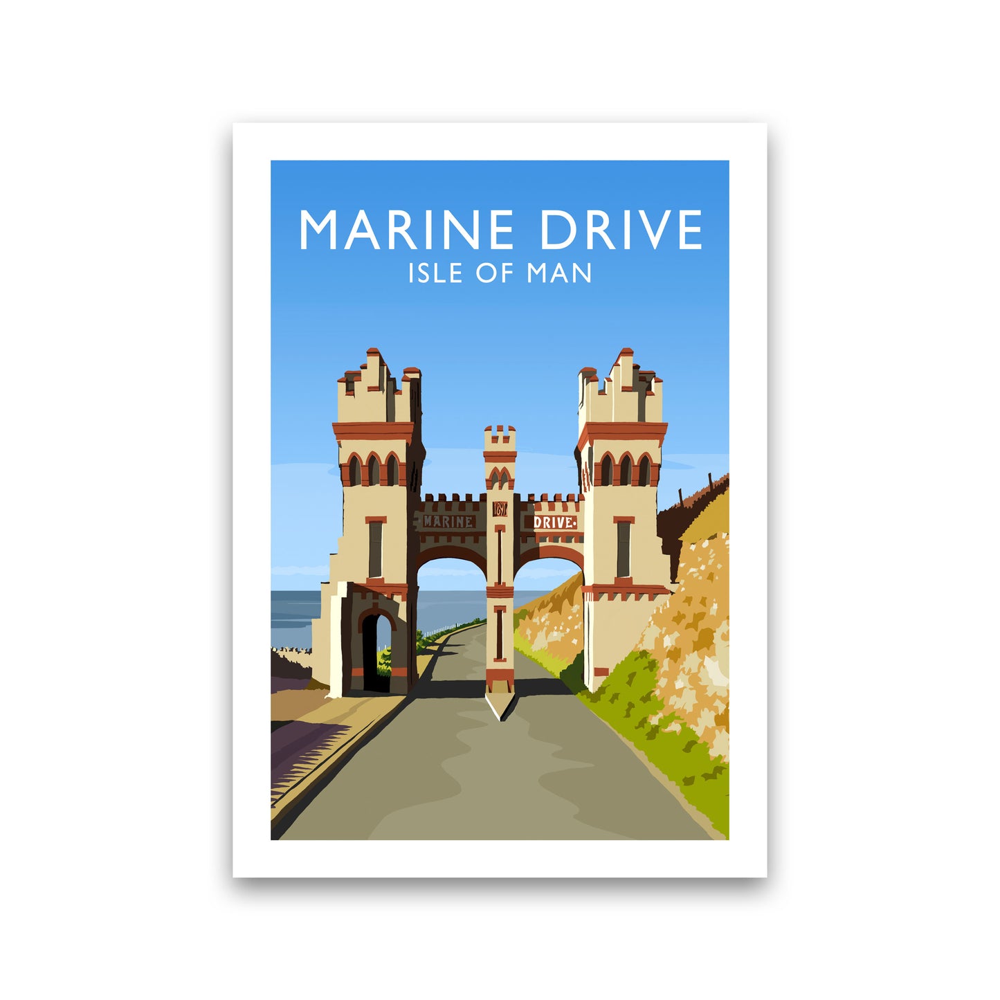 Marine Drive portrait Travel Art Print by Richard O'Neill