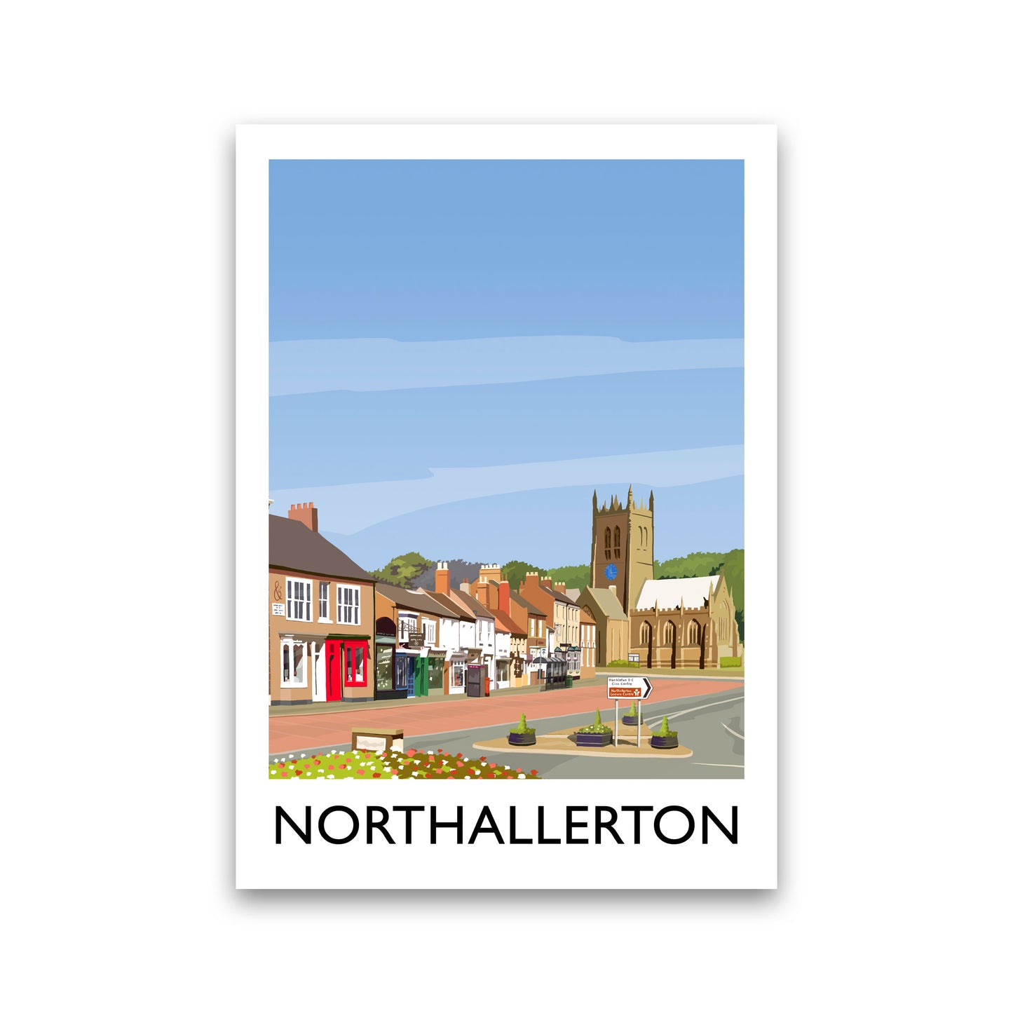 Northallerton 5 portrait Travel Art Print by Richard O'Neill