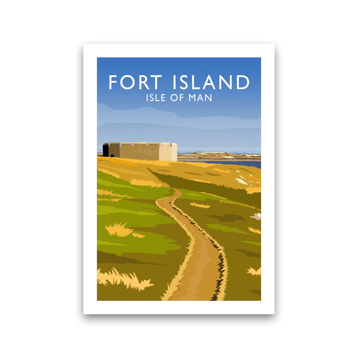 Fort Island portrait Travel Art Print by Richard O'Neill