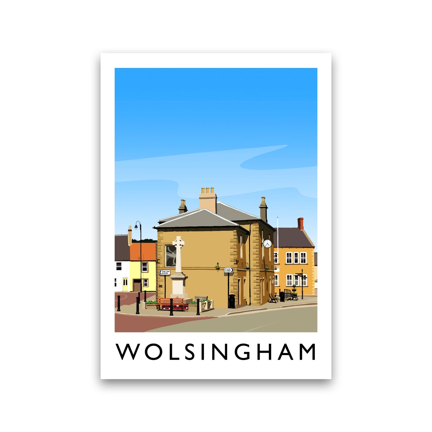 Wolsingham 2 portrait Travel Art Print by Richard O'Neill