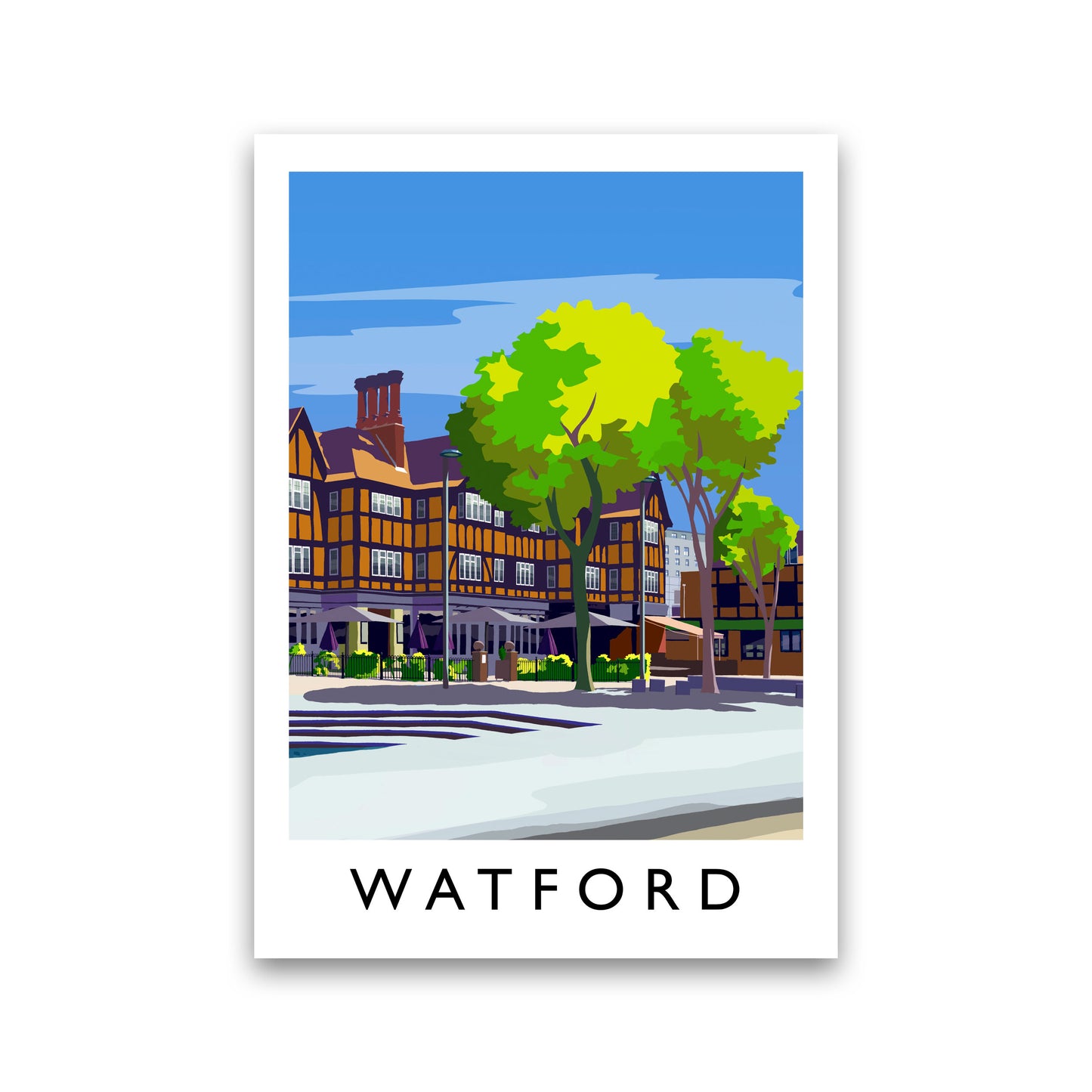 Watford 2 portrait Travel Art Print by Richard O'Neill