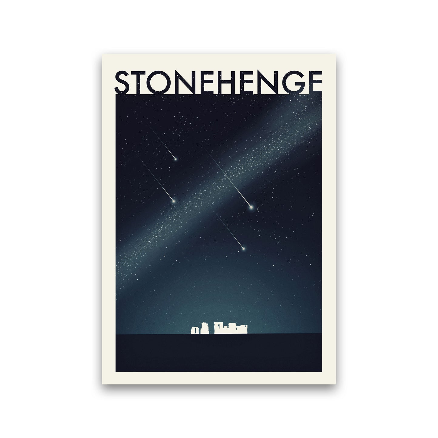 Stonehenge 2 (Night) Travel Art Print by Richard O'Neill