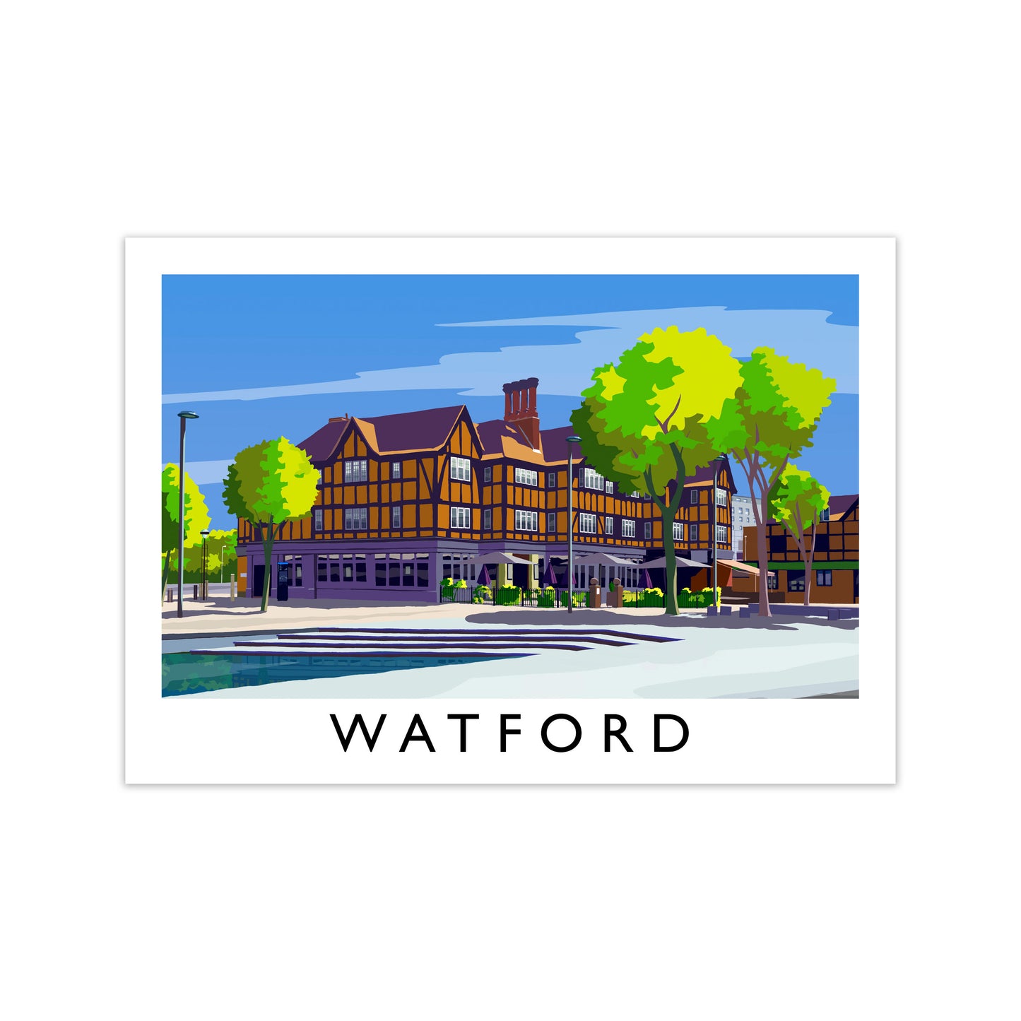 Watford 2 Travel Art Print by Richard O'Neill