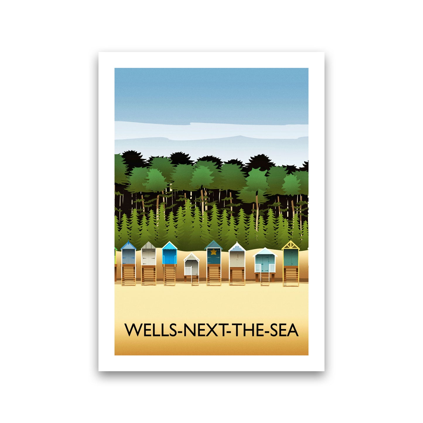 Wells-Next-The-Sea Portrait Travel Art Print by Richard O'Neill