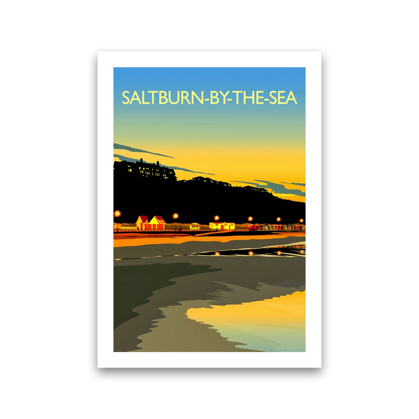 Saltburn-By-The-Sea 3 Portrait Travel Art Print by Richard O'Neill