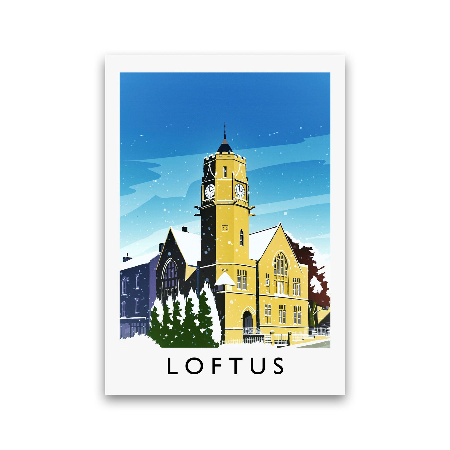 Loftis (Snow) Portrait Travel Art Print by Richard O'Neill