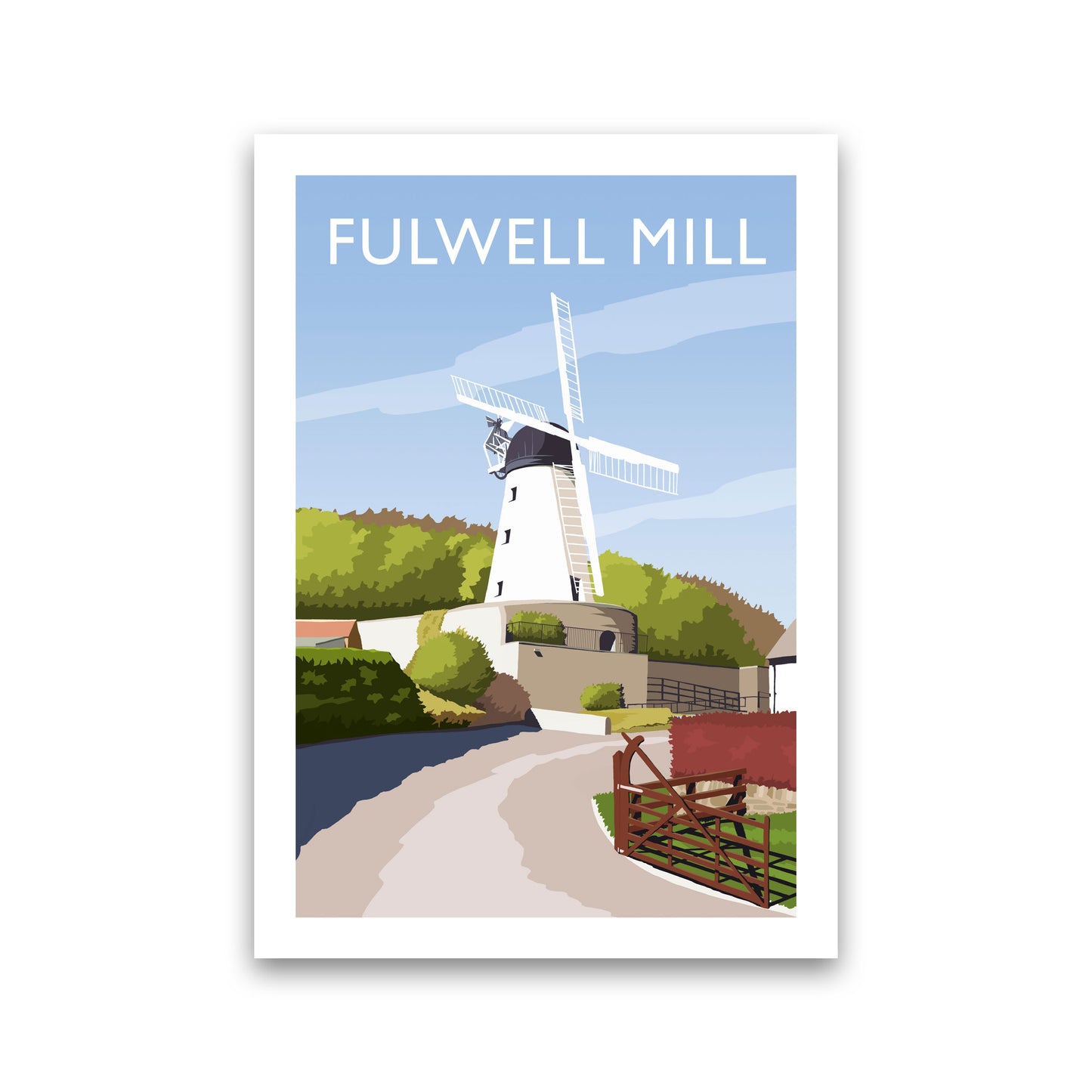 Fulwell Mill Travel Art Print by Richard O'Neill