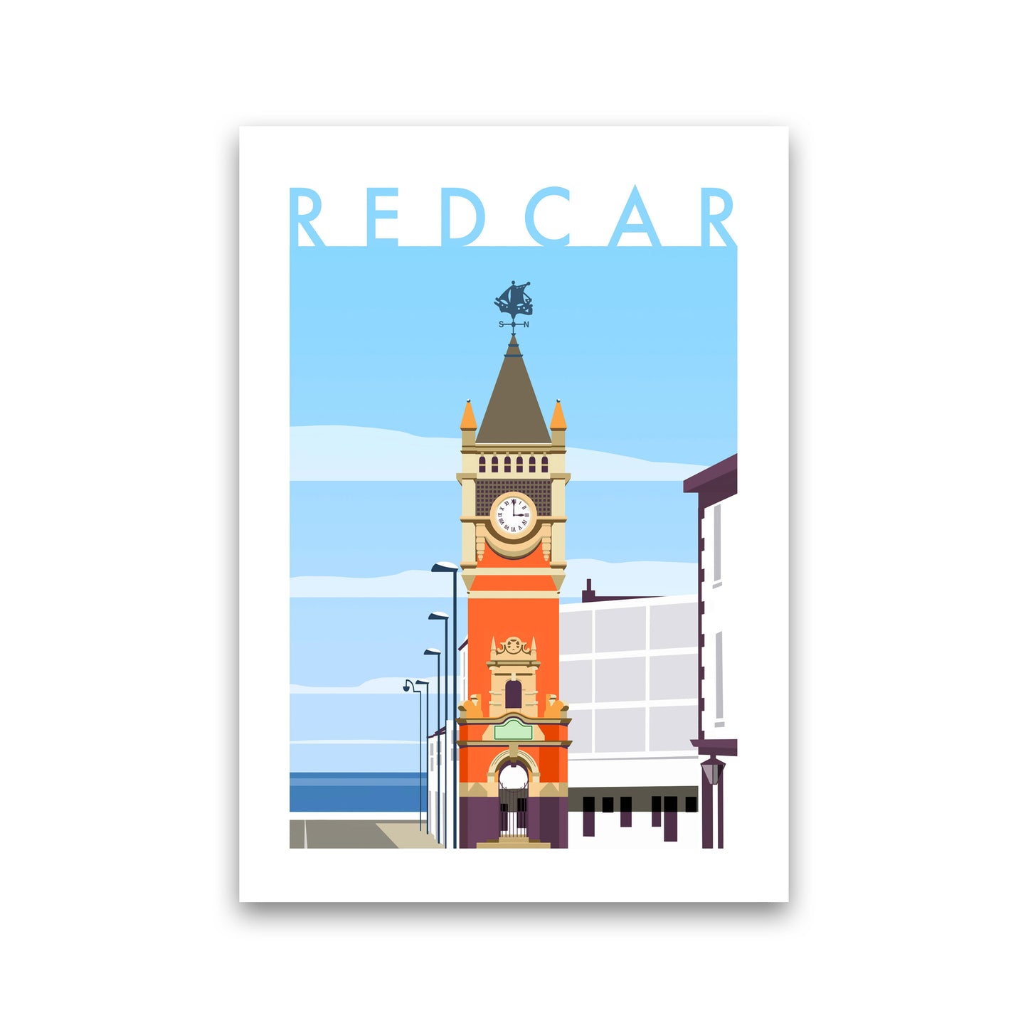 Redcar 3 Travel Art Print by Richard O'Neill