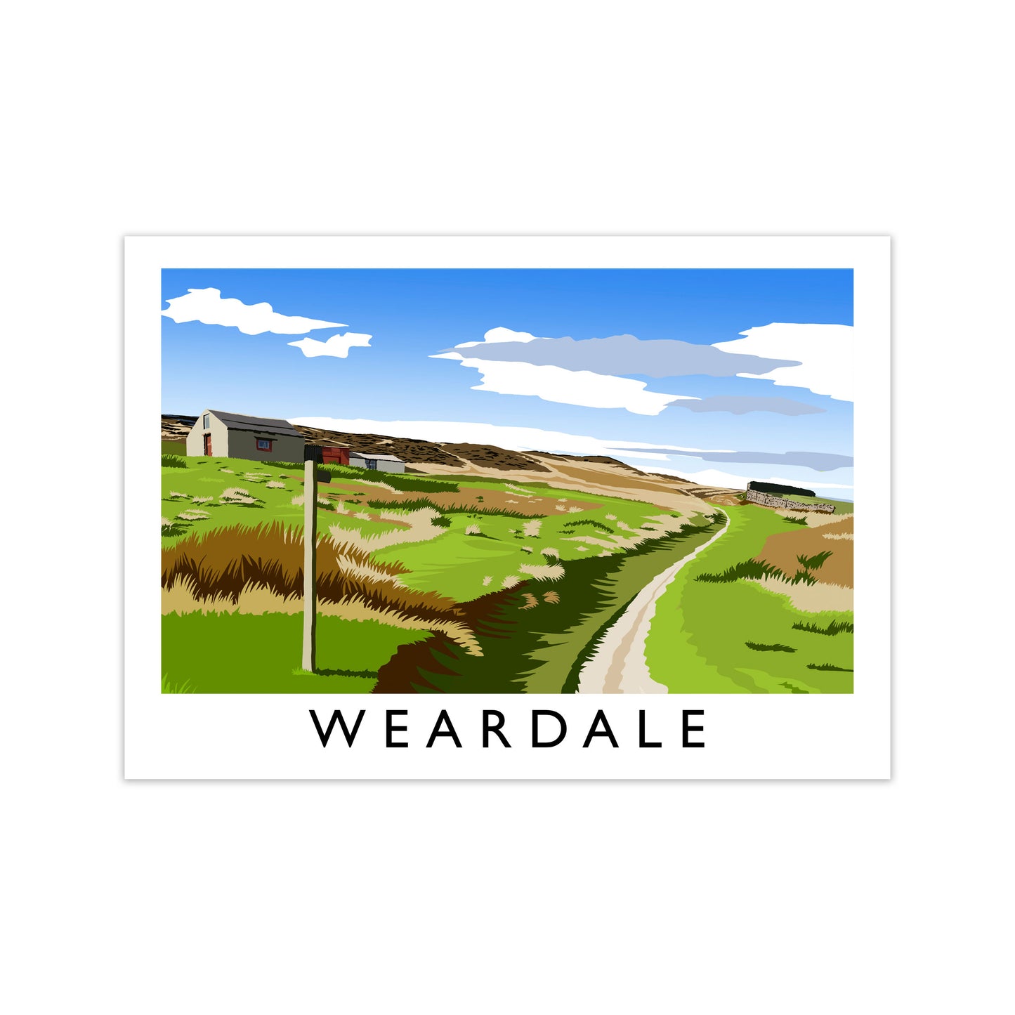 Weardale Travel Art Print by Richard O'Neill