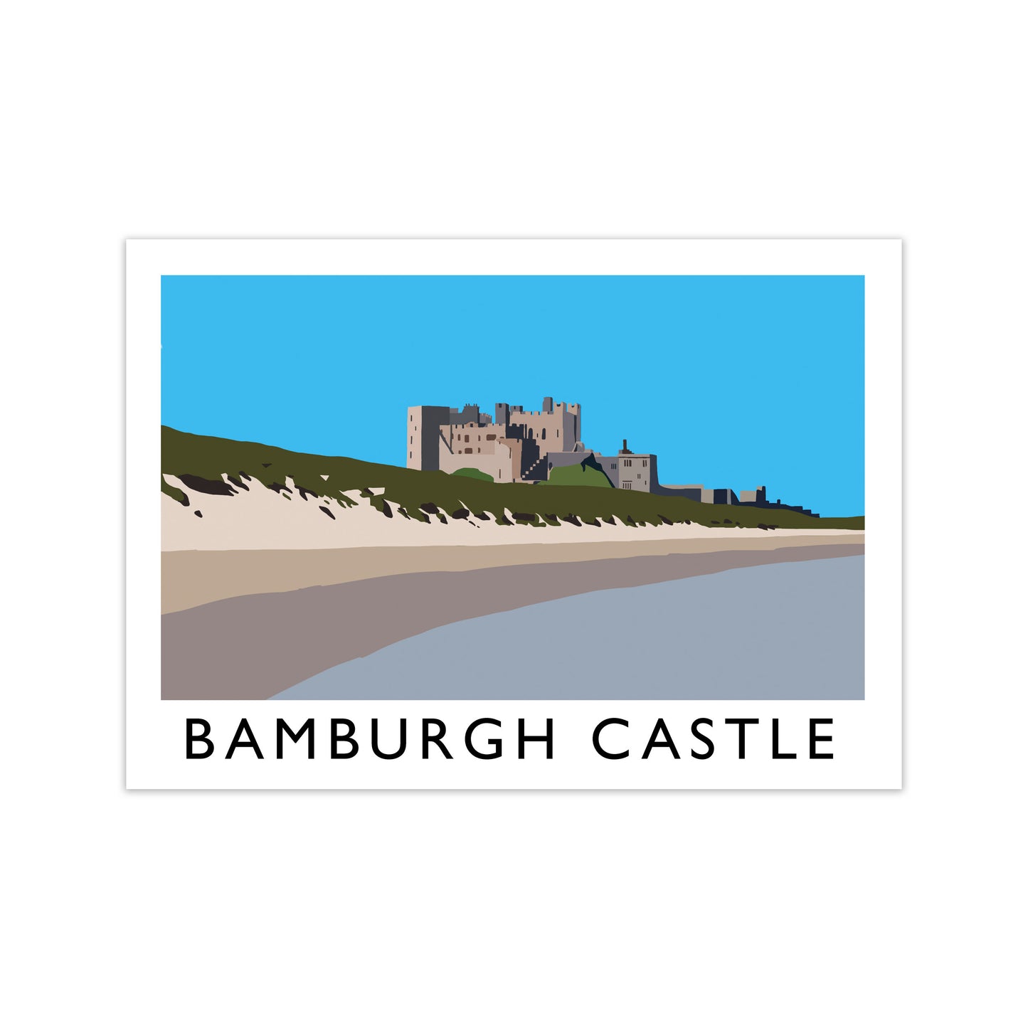 Bamburgh Castle Framed Digital Art Print by Richard O'Neill