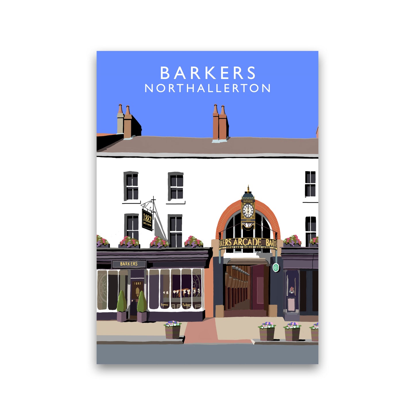 Barkers Northallerton Framed Digital Art Print by Richard O'Neill