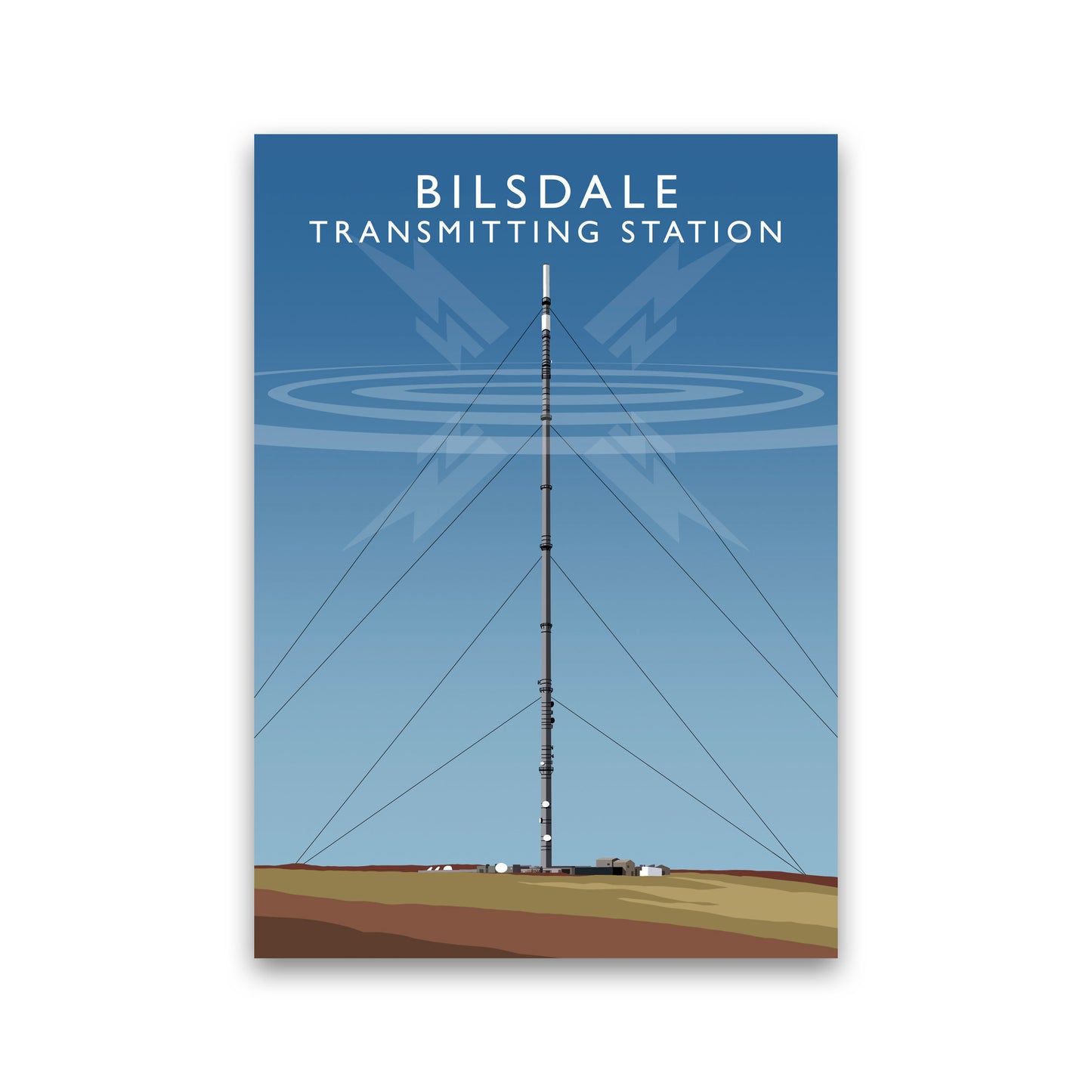 Bilsdale Transmitting Station Framed Digital Art Print by Richard O'Neill