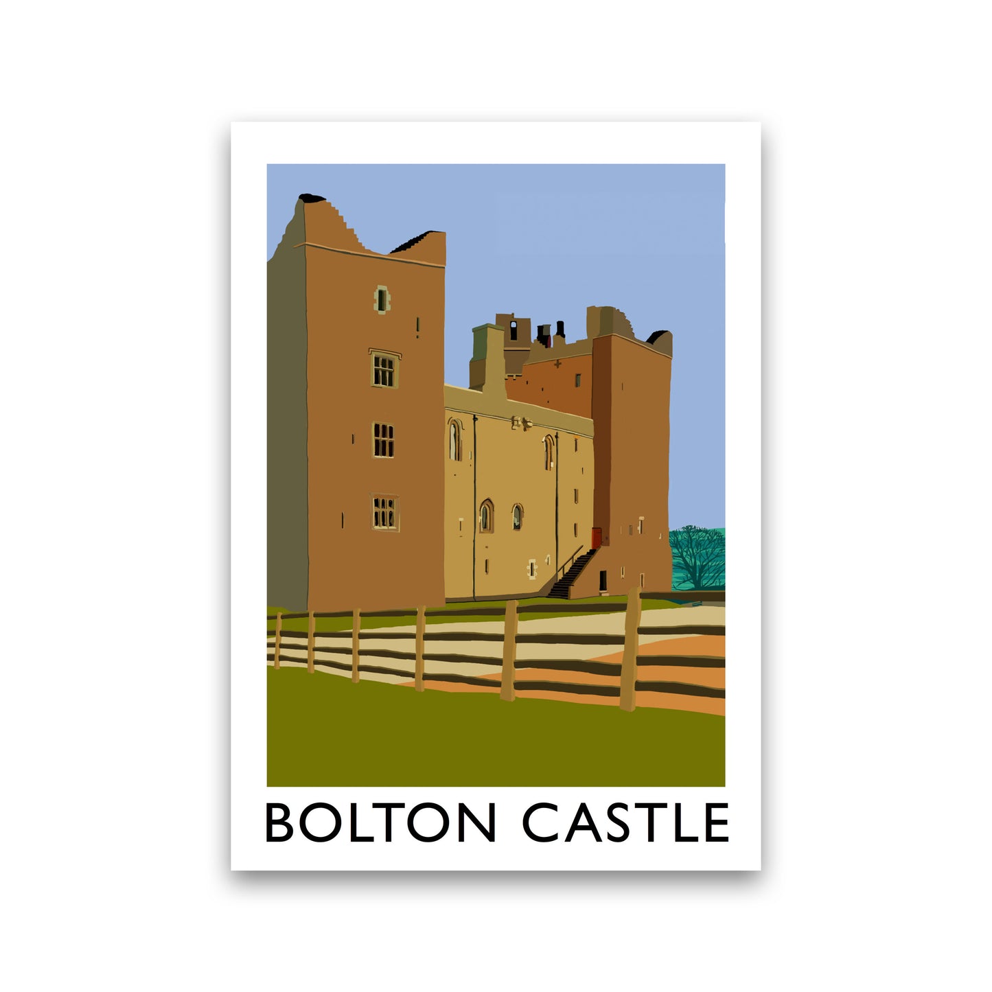 Bolton Castle Framed Digital Art Print by Richard O'Neill