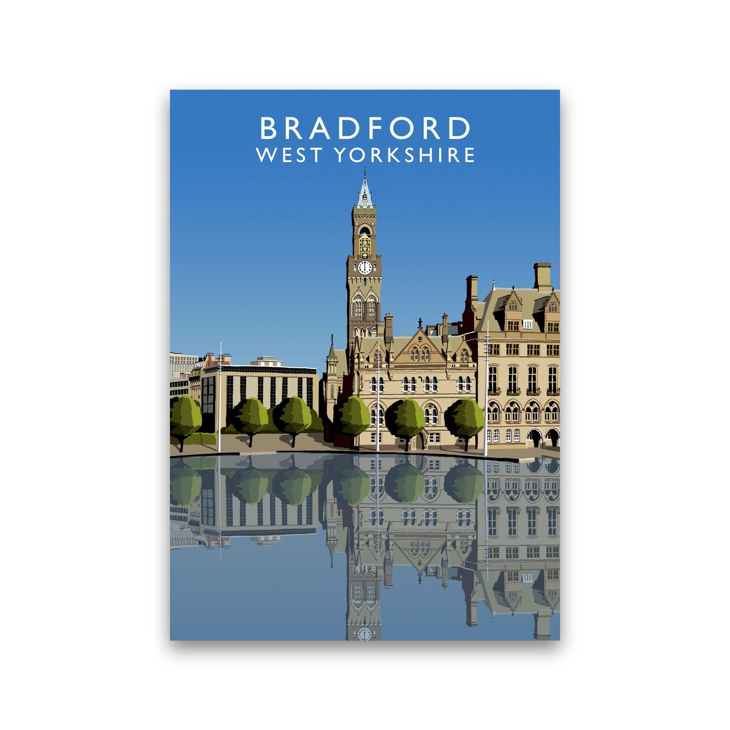 Bradford West Yorkshire Framed Digital Art Print by Richard O'Neill