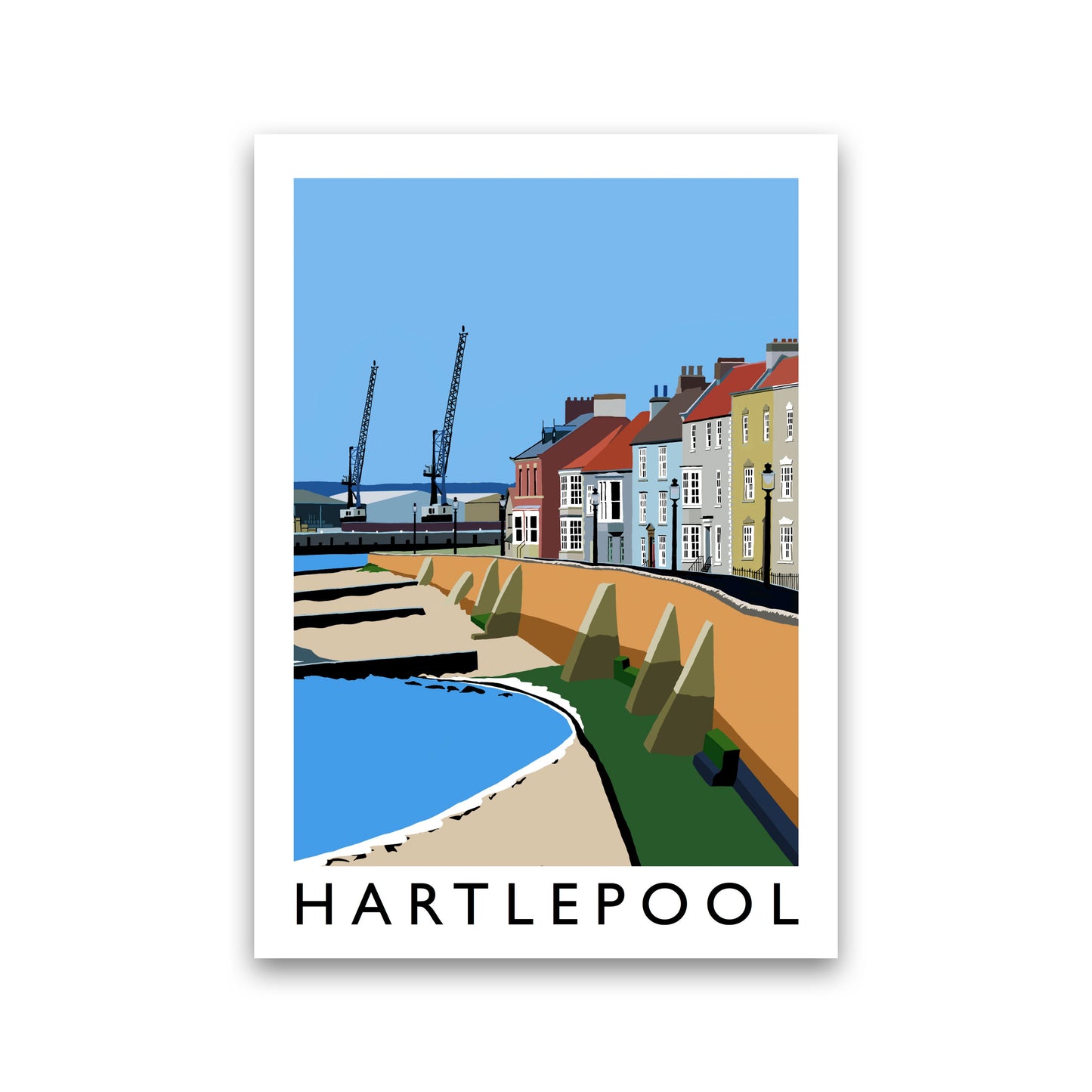 Hartlepool Framed Digital Art Print by Richard O'Neill