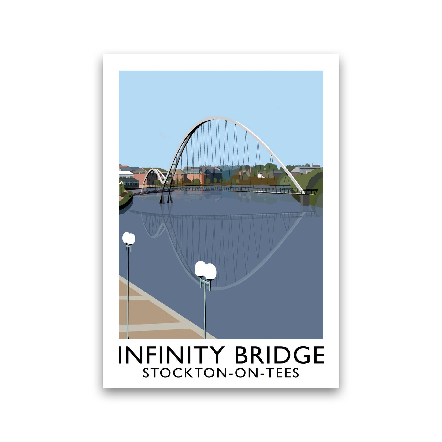 Infinity Bridge Stockton-On-Tees Art Print by Richard O'Neill