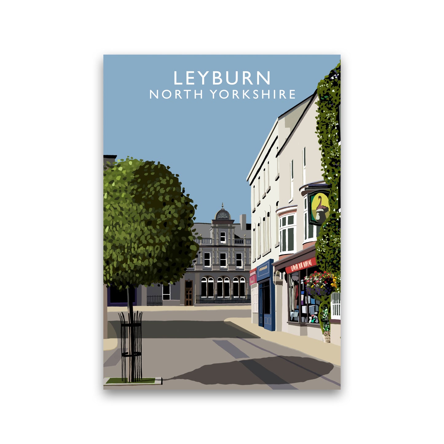 Leyburn North Yorkshire Framed Digital Art Print by Richard O'Neill