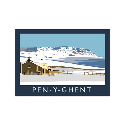 Pen-Y-Ghent by Richard O'Neill Yorkshire Art Print, Vintage Travel Poster