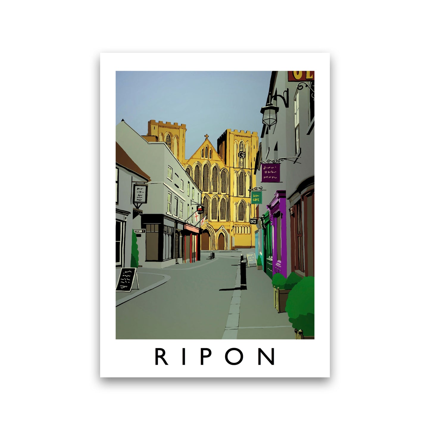 Ripon by Richard O'Neill Yorkshire Art Print, Vintage Travel Poster