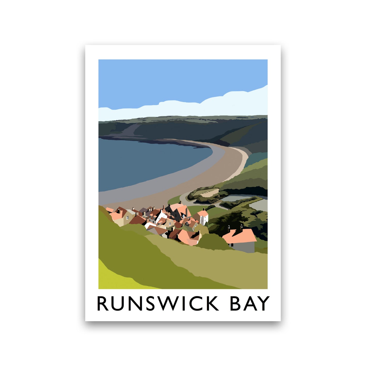 Runswick Bay Art Print by Richard O'Neill