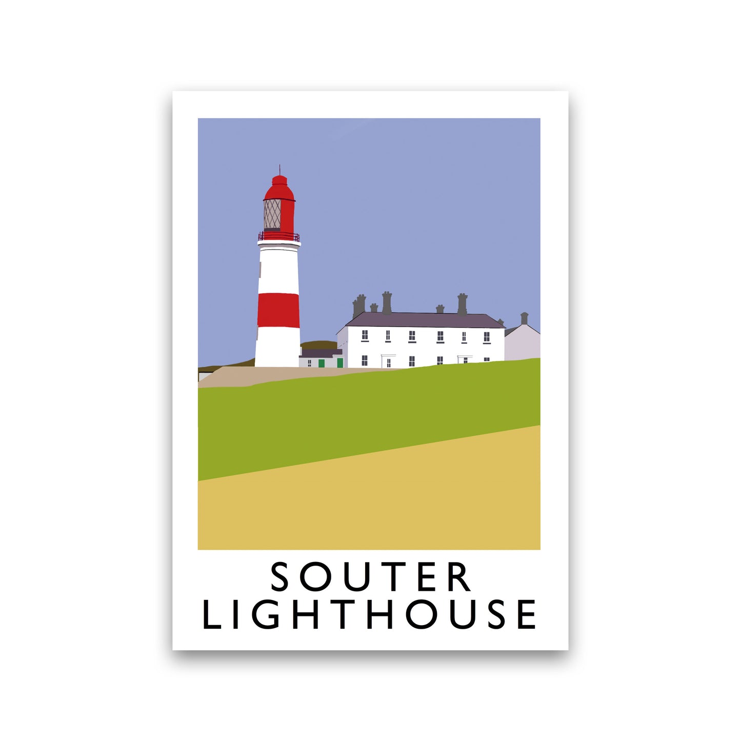 Souter Lighthouse Framed Digital Art Print by Richard O'Neill