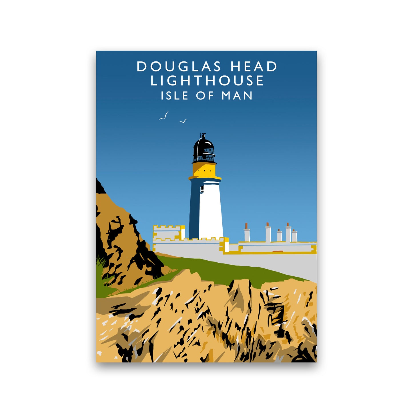 Douglas Head Lighthouse Isle of Man Framed Art Print by Richard O'Neill