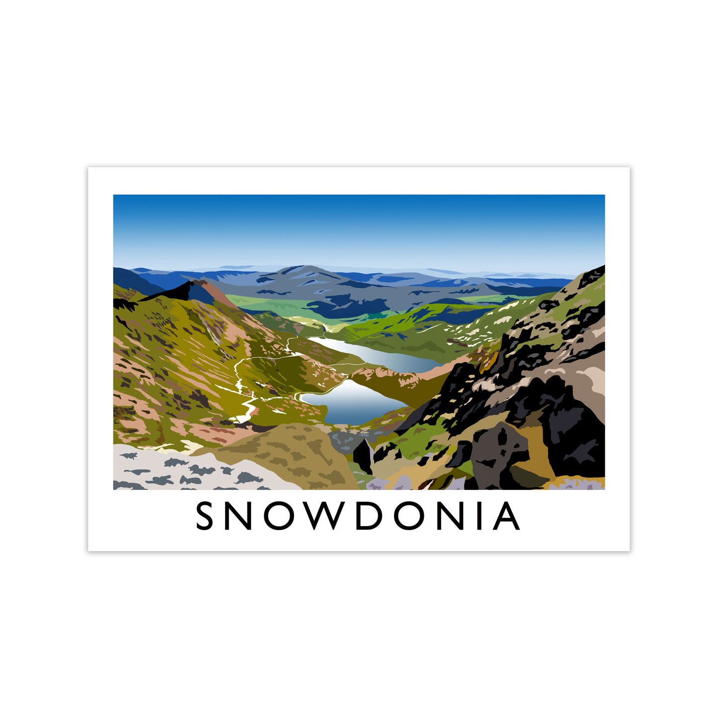 Snowdonia Framed Digital Art Print by Richard O'Neill