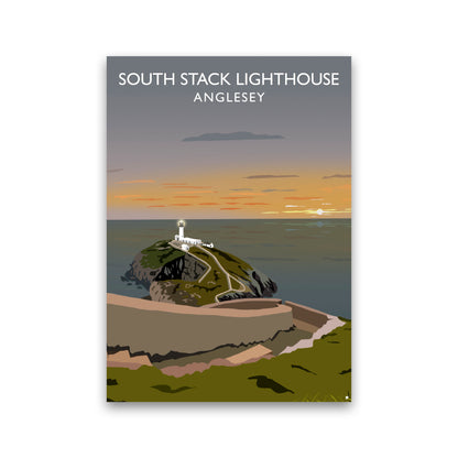 South Stack Lighthouse Anglesey Framed Digital Art Print by Richard O'Neill