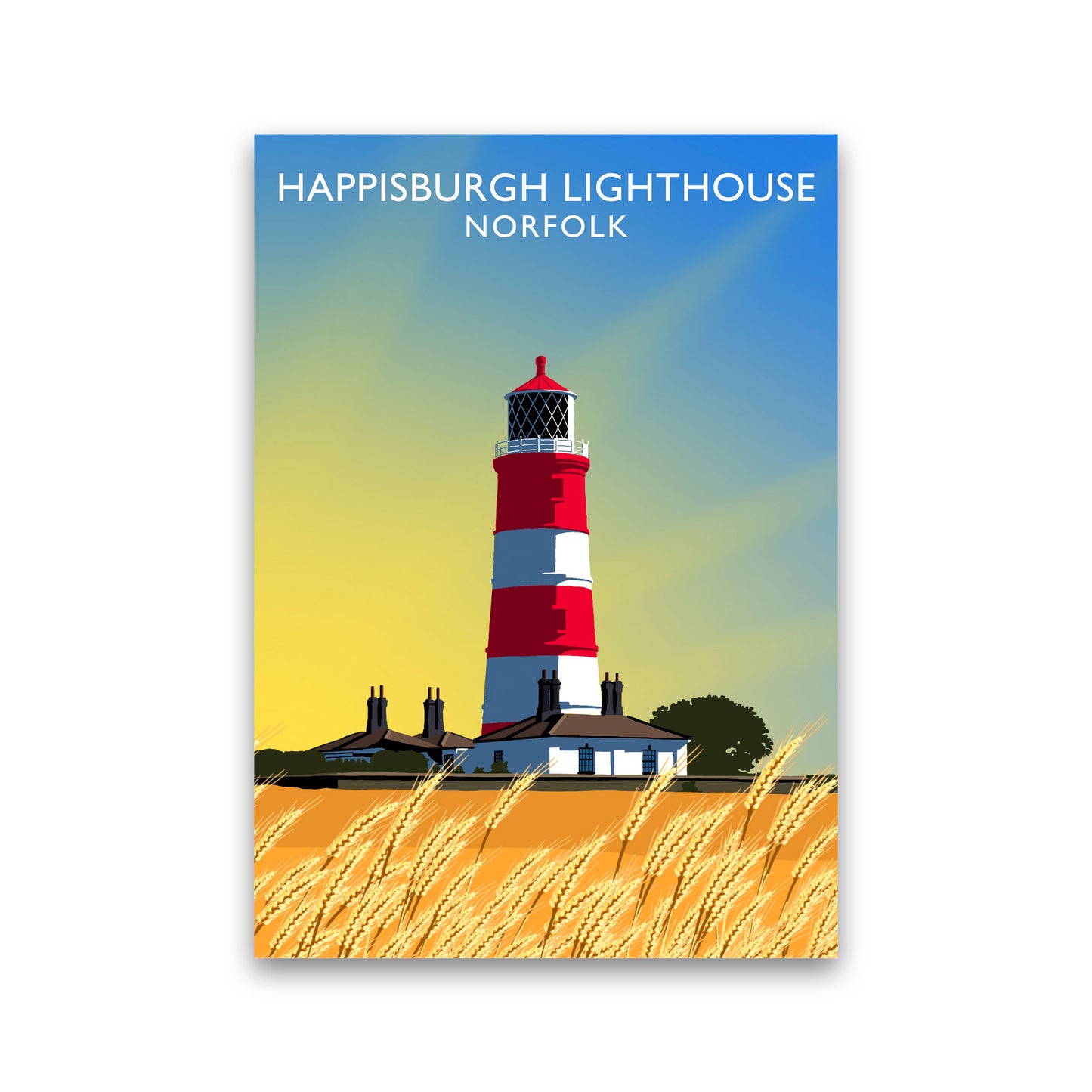 Happisburgh Lighthouse Norfolk Art Print by Richard O'Neill