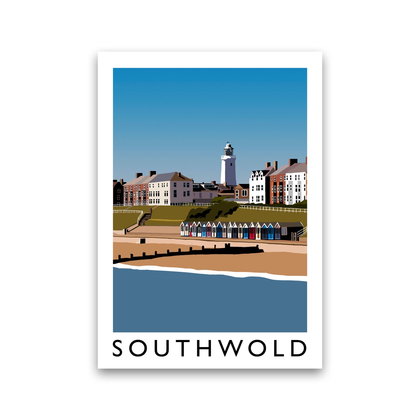 Southwold Framed Digital Art Print by Richard O'Neill