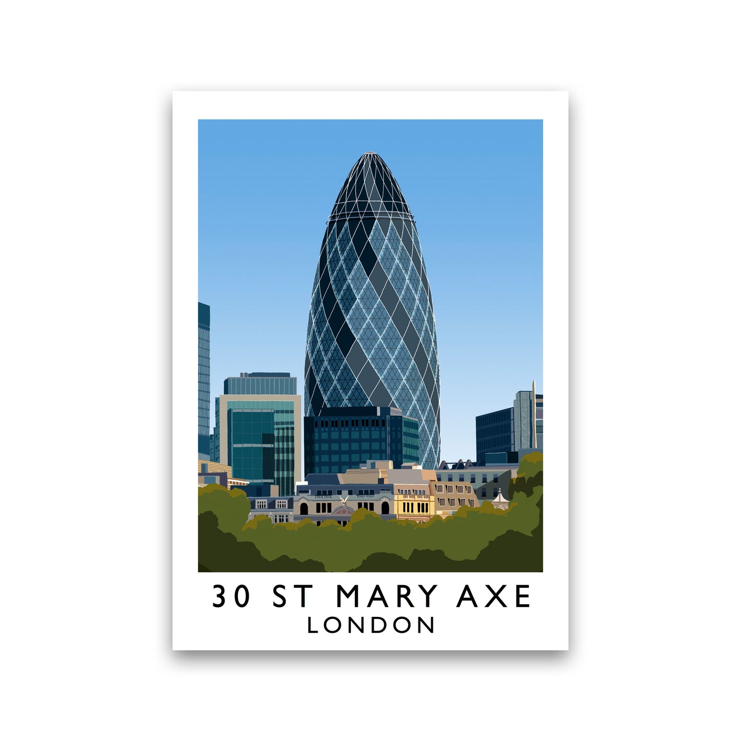 30 St Mary Axe London Travel Art Print by Richard O'Neill