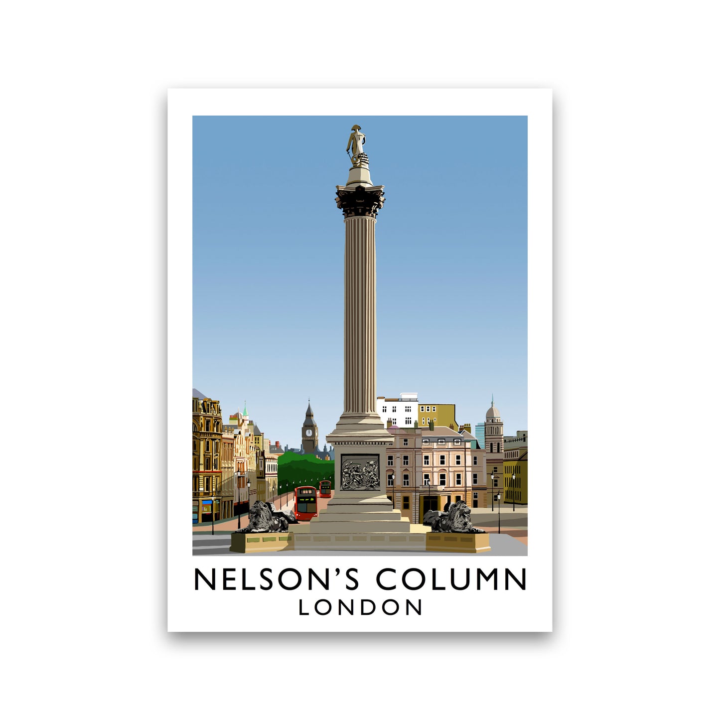 Nelson's Column London Art Print by Richard O'Neill