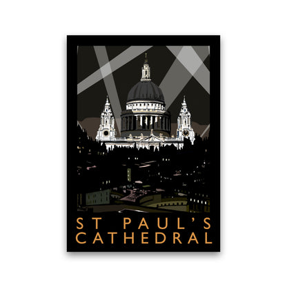 St Paul's Cathedral London Framed Digital Art Print by Richard O'Neill, Wooden Framed Wall Art