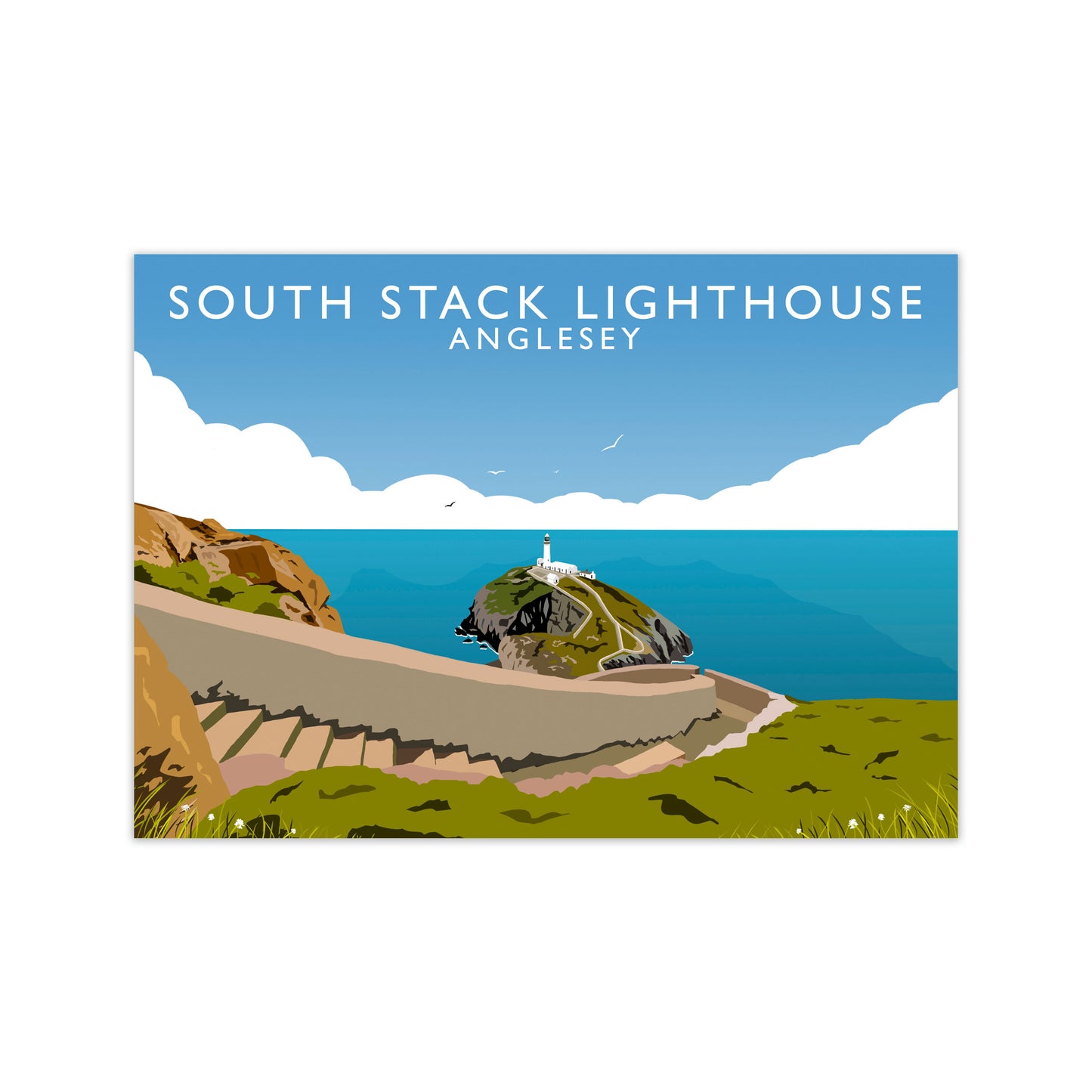 South Stack Lighthouse Anglesey Art Print by Richard O'Neill