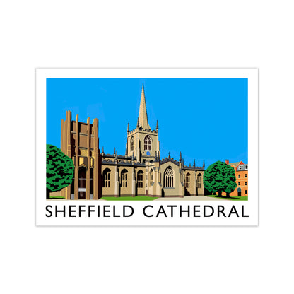 Sheffield Cathedral by Richard O'Neill Yorkshire Art Print, Travel Poster