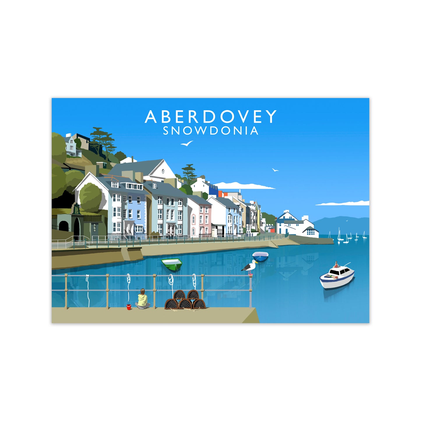 Aberdovey Snowdonia Framed Digital Art Print by Richard O'Neill