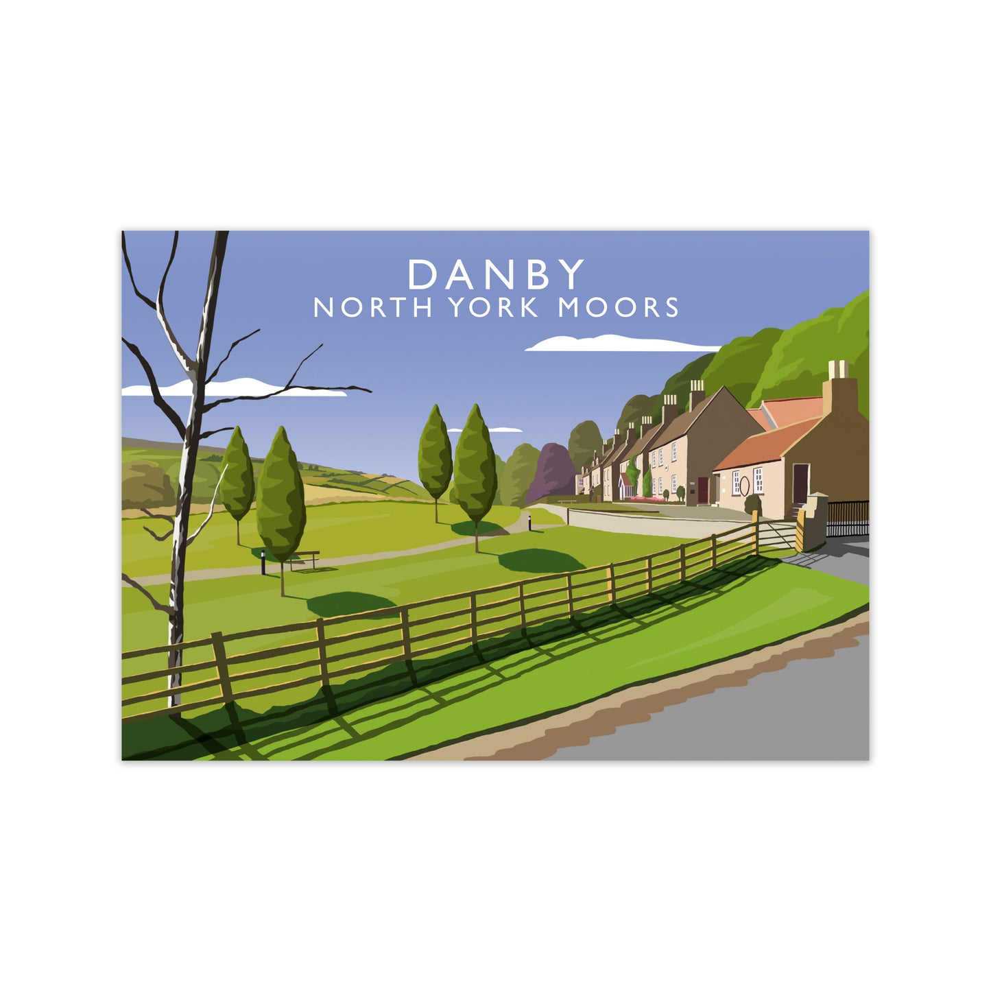 Danby (Landscape) by Richard O'Neill Yorkshire Art Print, Vintage Travel Poster