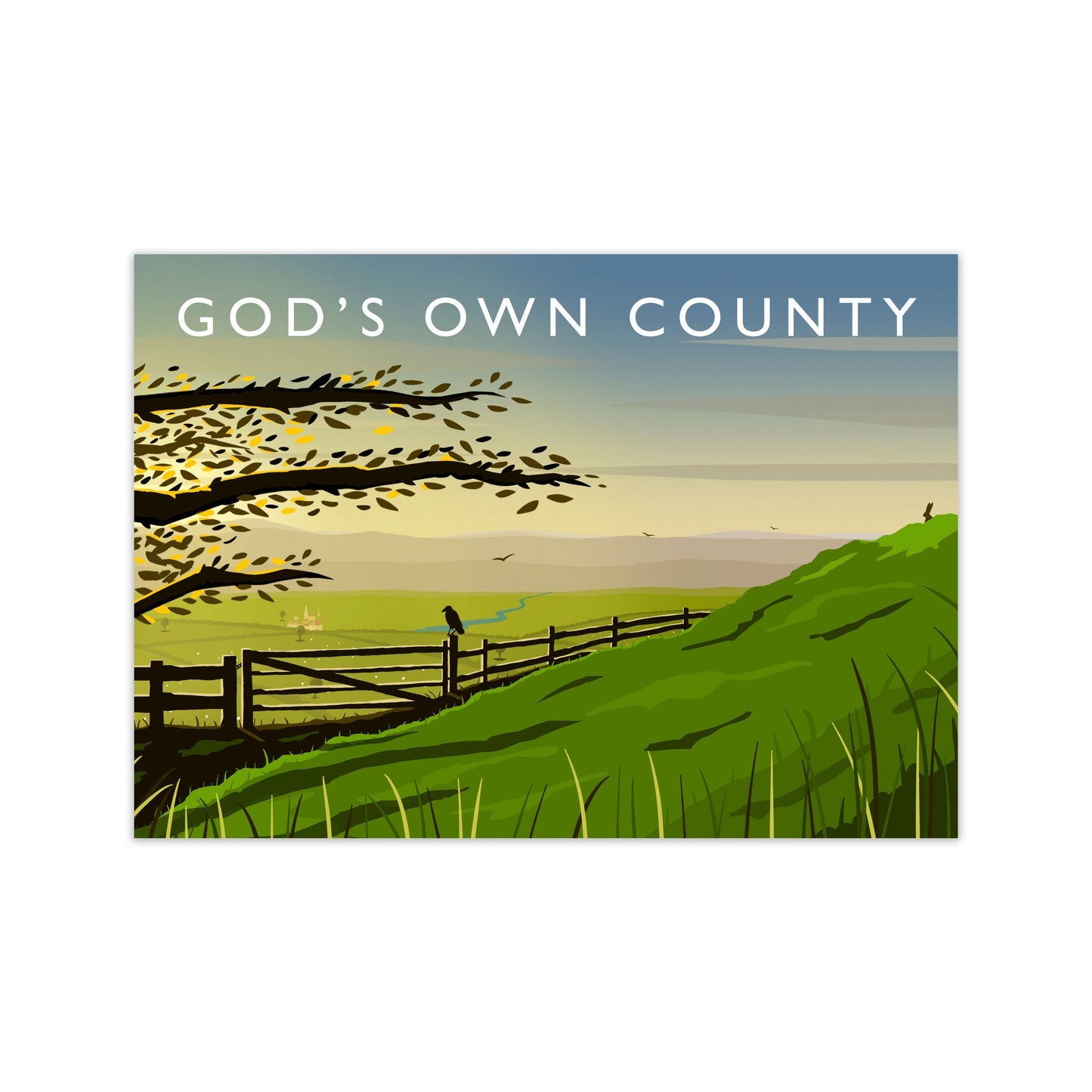 Gods Own County (Landscape) Yorkshire Art Print Poster by Richard O'Neill