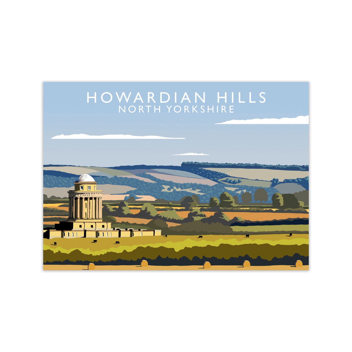 Howardian Hills (Landscape) by Richard O'Neill Yorkshire Art Print Poster