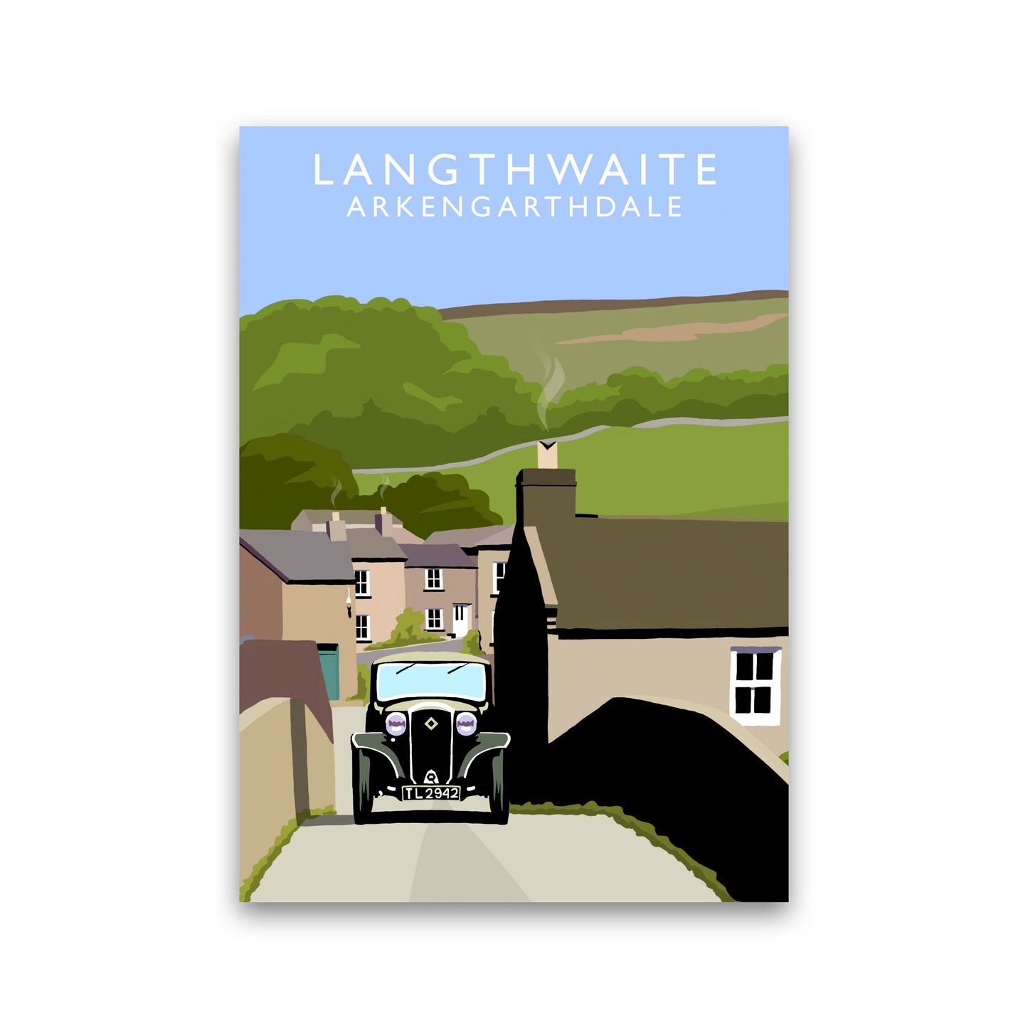 Langthwaite (Portrait) by Richard O'Neill Richard O'Neill Yorkshire Art Print