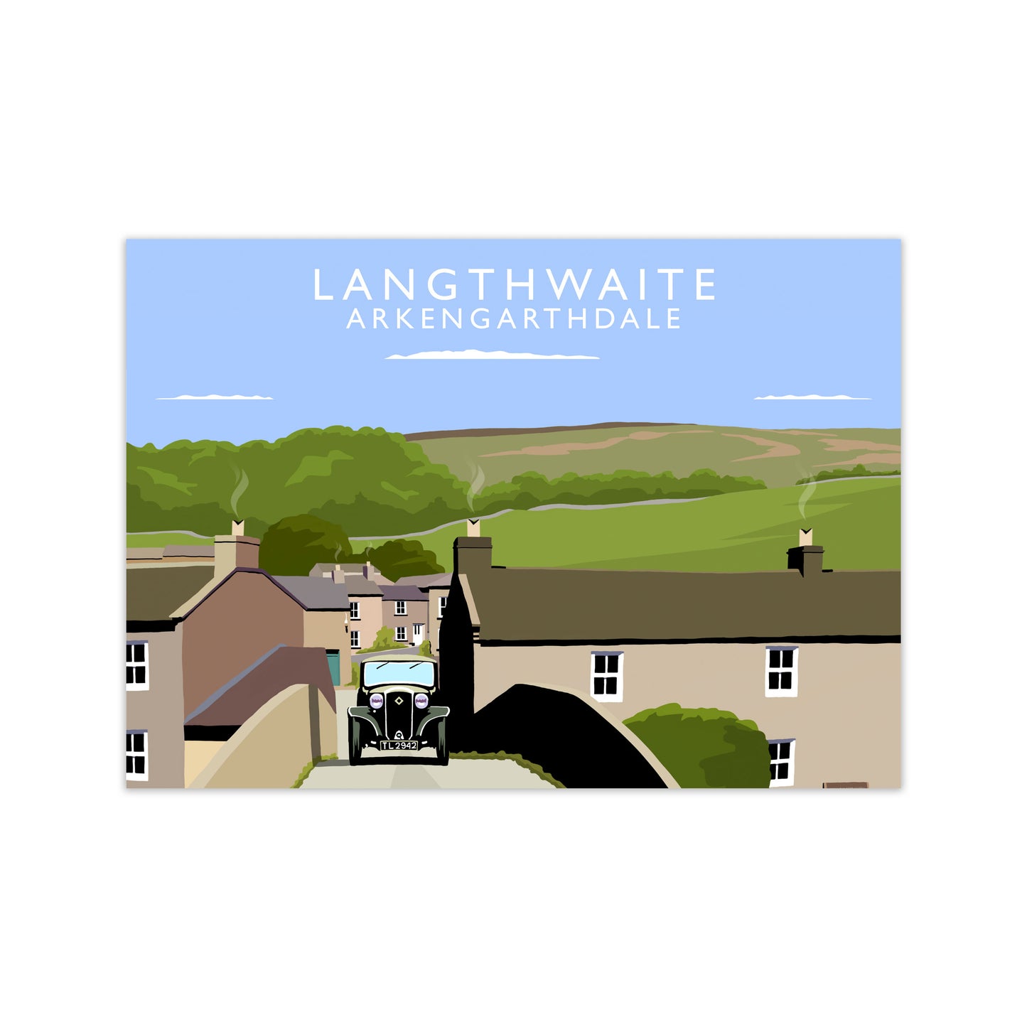 Langthwaite (Landscape) by Richard O'Neill Richard O'Neill Yorkshire Art Print