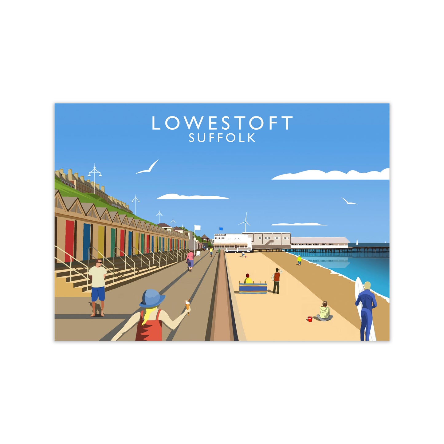 Lowestoft Suffolk Framed Digital Art Print by Richard O'Neill